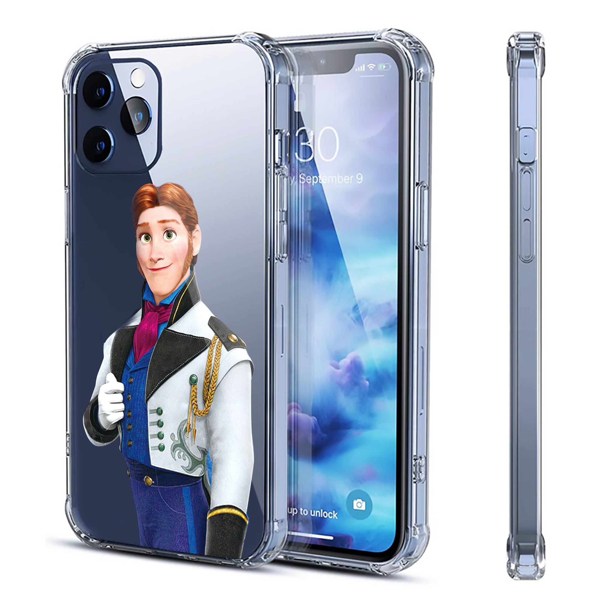 （画像用） アナと雪の女王 アンナ エルサ Frozen Anna Elsa 【iPhone 12シリーズ対応】透明スマホケース（クリアソフトケース）